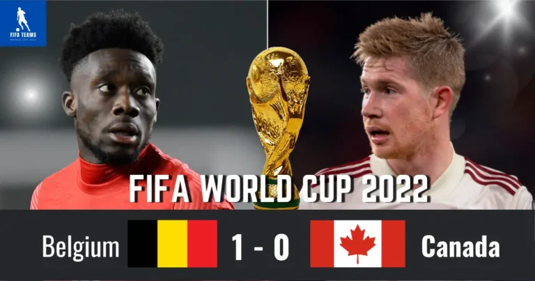 Belgium Vs Canada Results